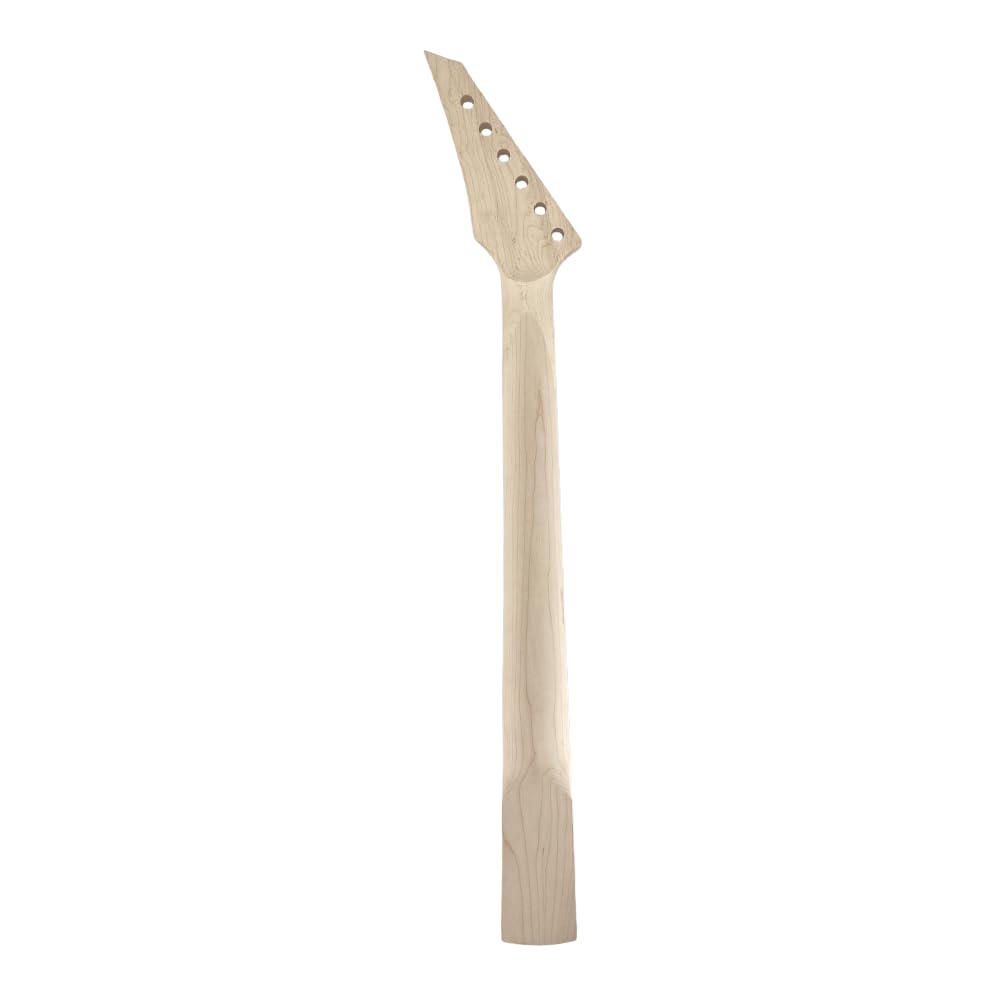 Yinfente Sostituzione del collo della chitarra elettrica 24 tasti 25,5 pollici acero legno di palissandro tastiera (acero-palissandro)