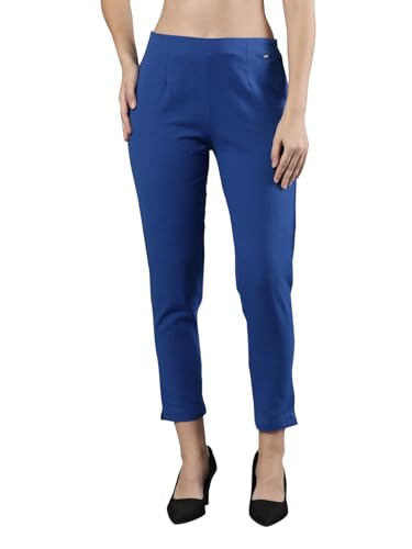 Image of Femmora Comfortable Fit Solid Straight Pant, Breathable Cotton Fabric with Side Zip Button Closure, for Women, Pack of 1