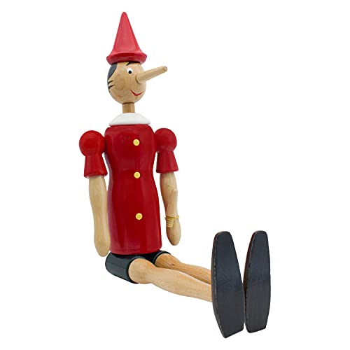 Pinocchio in legno, lunghezza: 50 cm Made in Italy - 9050