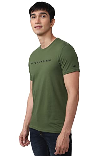Image of Peter England Men's Solid Slim Fit T-Shirt