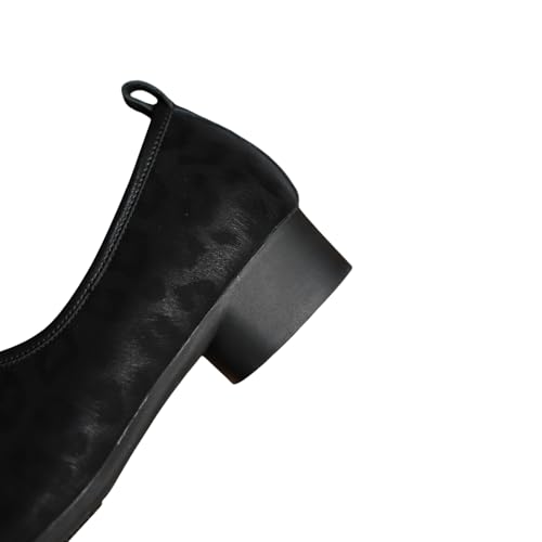 TinaCus Women's Pointed Toe Handmade Leopard Print Genuine Leather Low Heels Pumps Shoes3