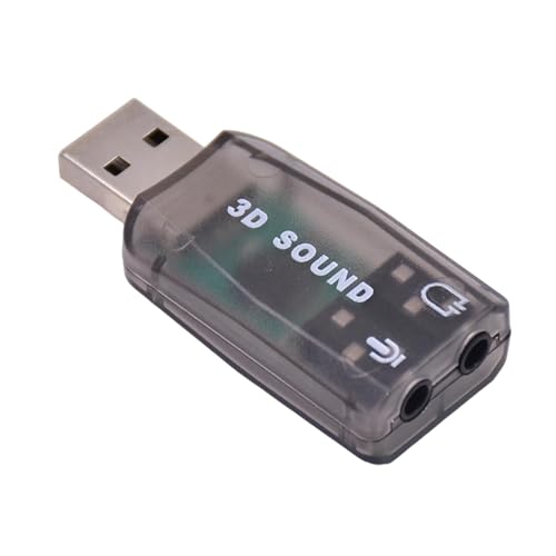 Adattatore Audio USB Per Computer, DM-HD01 Scheda Audio USB Senza Driver 2 In 1 Scheda Audio Esterna Per Computer 5.1 Audio USB Adattatore Audio USB Stereo 5.1 2 In 1 - Adattatore Audio Stereo