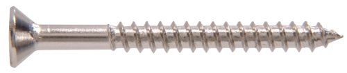 Hillman Tornillos para madera Phillips Flat Nickel #8 x 1 pulgada, pack de 60