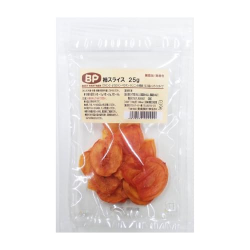 ベストパートナー 犬のおやつ 野菜 国産 無添加 無着色 (1袋, 柿スライス 25g)
