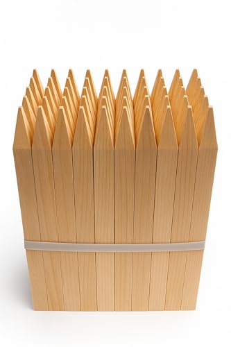 FERRETELIX® Paquete de 50 un Estacas de Madera 50 cms Largo 3 cms X 3 cms