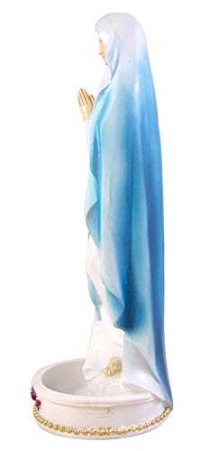 Virgen de la Milagrosa de 8 Pulgadas Regalo Cristiano de Resina con Alajero 3