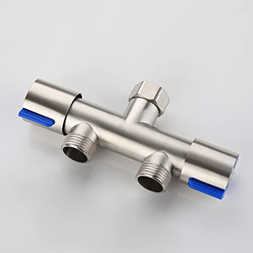 OWOHYG Grifo de Acero Inoxidable para Lavadora, Doble Uso, para Fregar la Ropa, Grifo para Piscina, grifos para Lavadora con Dos manijas (A)