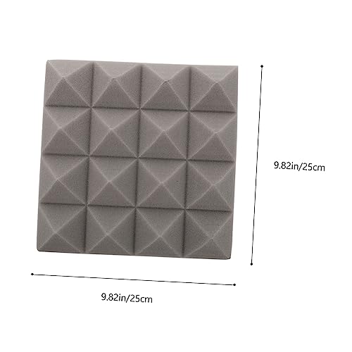 22 piezas de paneles acústicos piramidales absorbentes de sonido para estudios de grabación en casa, paneles de alta densidad gris para reducción de ruido y aislamiento acústico miniatura 2