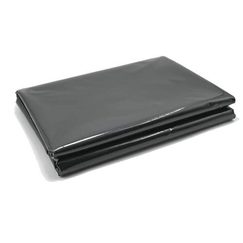 LINSOCLE Bache Noire Agricole, 2m X 6m Film Polyéthylène Noir de Bonne Qualité, Bache Jardin Anti Mauvaise Herbes, 4mil Film Plastique Noire pour Couvrir Les Jardin
