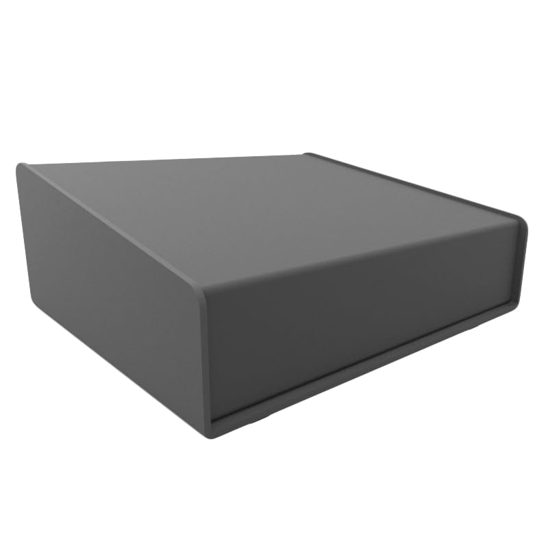 1456PH1BKBK, Enclosures, Boxes, & Cases 10 Degree Slope Alum 14.00X3X8.30 BLK/BLK