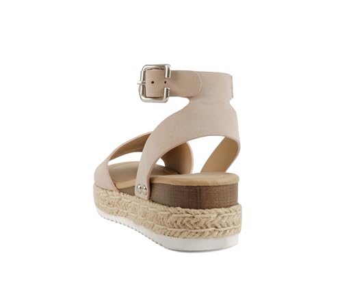 Image of Soda Little Kids /Children /Girls Topic-IIS Espadrille Flatform Wedge Open Toe Sandals