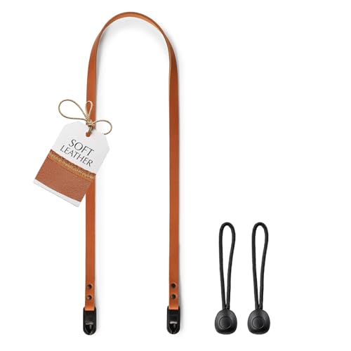 Sangle fine en cuir appareil photo courroie réglable reflex universelle marron