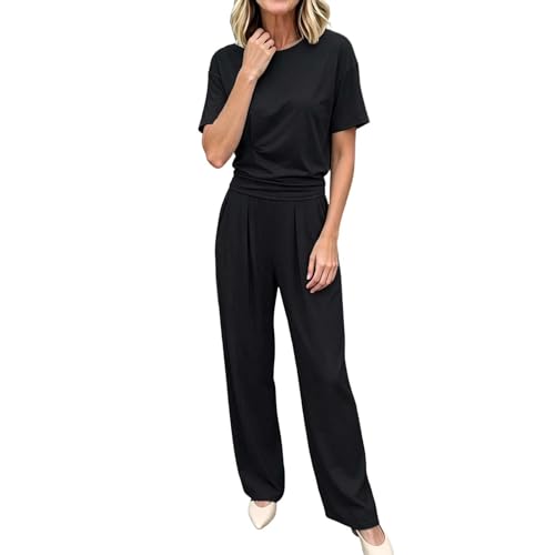 Ensemble de salon à taille élastique : fini les vêtements serrés avec ce pantalon évasé