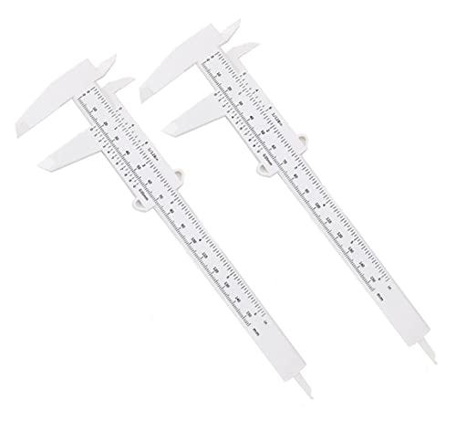 Instrument de Mesure Micrométrique,2 PCS 150mm 6 pouces Jauge en Laiton Vernier Étrier Règle...