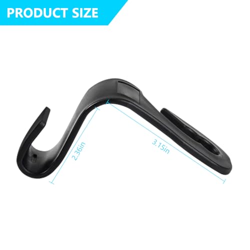 Mandark 2PCS Bow Car Headrest Hooks for Bags, Black Line - Image 2