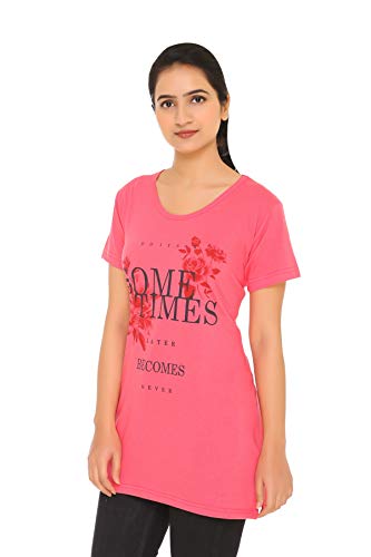 Image of In Love Women's Plus Size Longline T-Shirt with Side Pocket, 3 /4 Sleeve, Crew Neck