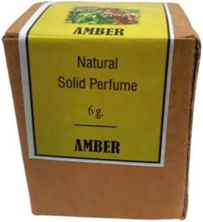 RSGM 6gm Natural Amber Solid Perfume in Wooden Jar, For Men & Women, Long Lasting
