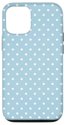 Teal Blue Polka Dot Stylish Polkadots �X�}�z�P�[�X iPhone 12/12 Pro �p