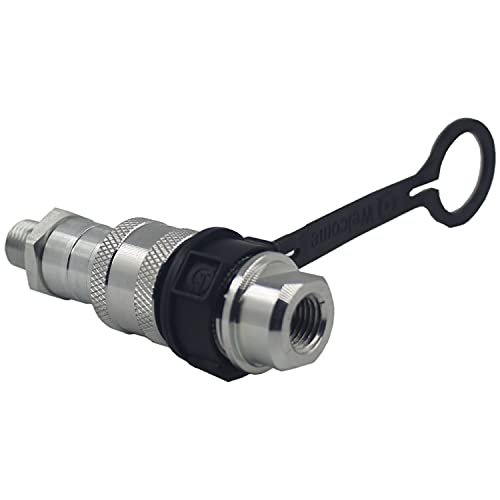 Image of KZE-B-02 1 /4'' NPT Set 10,000psi High Pressure Hydraulic Quick Connect Coupling Quick Coupler Replaces Enerpac T-630 (Pack of 2)
