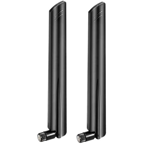 PROBOX AW195(2-Pack) Dual Band WiFi Antenna 2.4GHz 5.8GHz 10 dBi RP-SMA Male Long Range for WiFi Router PCI-E WiFi Network Card PC USB Wireless Adapter Security IP Camera WiFi6 Adapter Cover