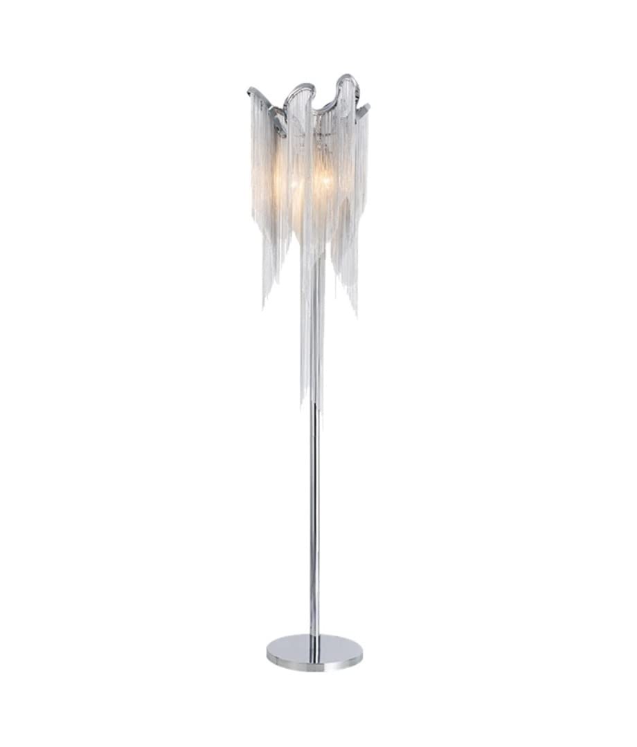 Lampada da Terra Lampade da Terra Piantana Moderna Lampada Da Terra In Argento Con Nappa Soggiorno Lampada Da Tavolo A Led Camera Da Letto Decorazione Per Illuminazione A Pavimento In Metallo Lampada