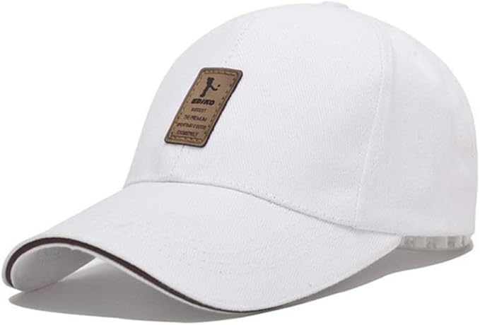 – Men Baseball Cap - Sports Golf Snapback Cap Shading Outdoor Simple Solid Hats Sun Protection