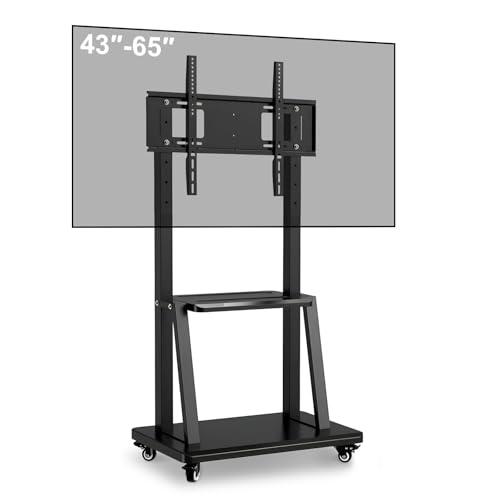 43-65" Height Adjustable Mobile Stand for Smart Boards | with