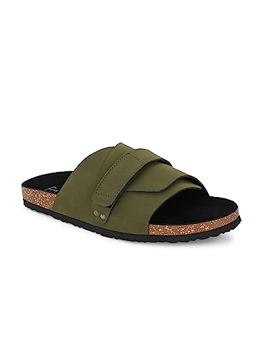 Image of EL PASO Men's Leather Sandal Slippers - UK