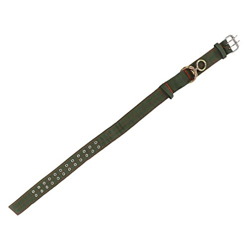 Qcwwy Kuhhalsband, Verstellbares 4-lagiges Canvas Kalbskragen Krawatte Rinderhalsband Halsband mit 2 Reihen Metallschnalle für Pferdeschaf Rinder(#1)