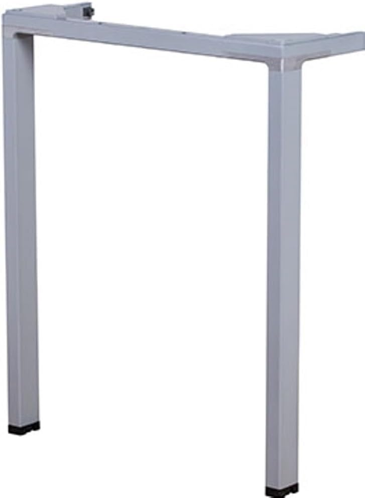 Boss S103 Simple System 24" Side Leg, Silver Finish for use with S101/S102 System Desk Tops, Metal Material, 28.5" Max Product Height, Dimensions 23.6"W x 8.3"D x 28.5"H