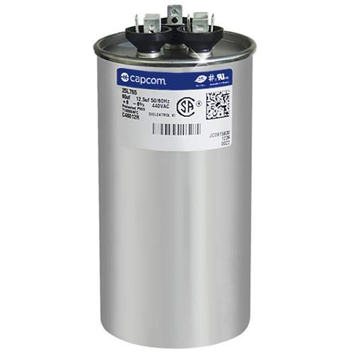 25L765-60 + 12.5 uf MFD 440 Volt VAC - Genteq Round Dual Run Capacitor Upgrade