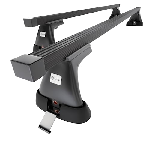 Mossa Barres de Toit en Acier adapté pour Citroen Xsara Picasso Monospace (2000-2006) - Porte-Bagages de Voiture Noir - Points de Montage