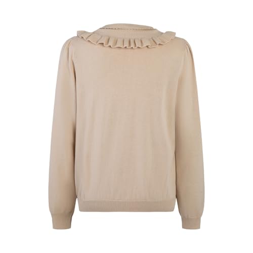 Kids Round Neck Lace Pullover Long Sleeve Sweater Long Sleeve Solid Color Knit Sweater2