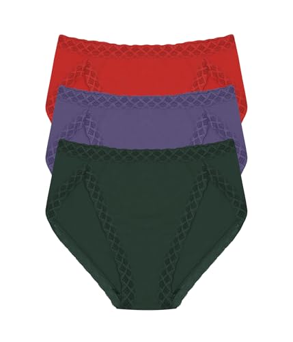 Image of Natori Womens Bliss French Cut 3-Pack Dk Forest /Nightfall /Samba Small