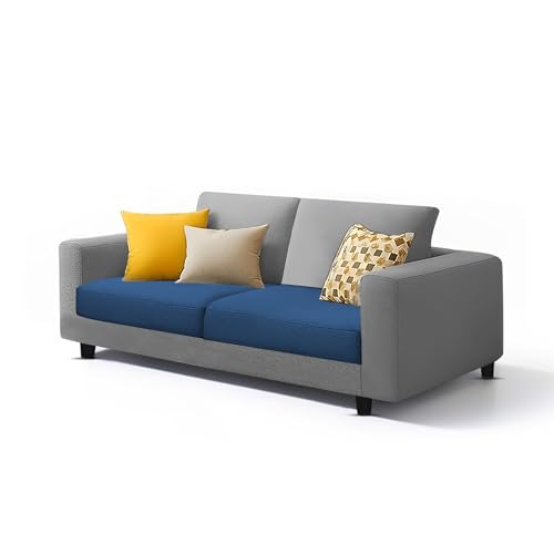 Image of Galib 2 Seater Sofa Set for Living Room (Blue Grey Fabric) Premium Fabric Sofa Set