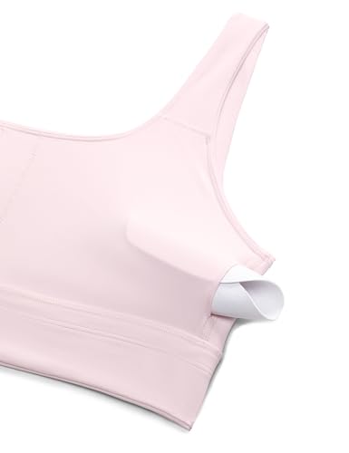Image of CRZ YOGA Butterluxe U Back Sports Bras | Light Support, Removable Pads, Yoga, Extremely Soft, Longline, Scoop Neck, Wide Straps, for Women