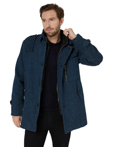 Image of Wantdo Men's Wool Blend Jacket Stand Collar Windproof Pea Coat