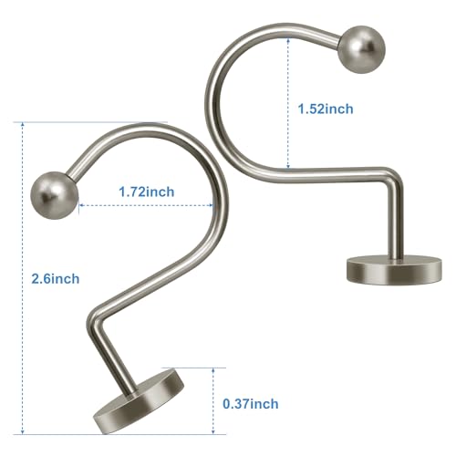 Recopilación de Ganchos decorativos para cortinas de ducha . 25 Ganchos decorativos para cortinas de ducha marca TENOVEL (3)