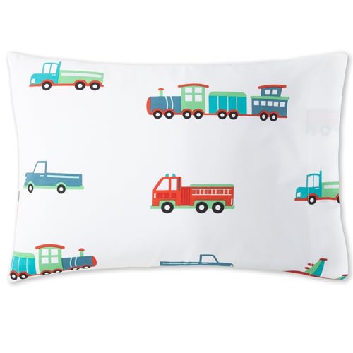 Image of Wildkin 100% Cotton Toddler Pillowcase – Hypoallergenic, Soft & Breathable - Transportation