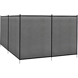 Vallen Equipo De Seguridad COSTWAY Valla de Seguridad para Piscina de Teslin, Pantalla para Balcón Ocultacion de 360x125cm, Barrera Protección de Piscina Cerca Malla contra Rayos UV, Resistente al Viento, con Pinzas de Montaje
