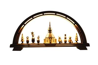Arche lumineuse de Seiffen Christ Hydromette Petit LED chandelier tradition Erzgebirge