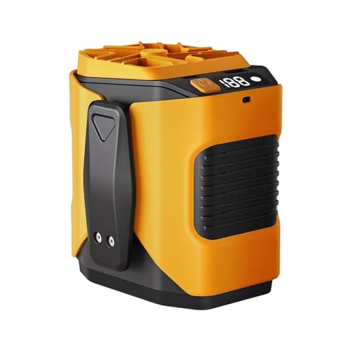 Mini ventilador portátil de cintura con luces LED multicolor y clip integrado 2