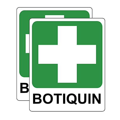 Haobase 2 piezas Letreros Botiquin - Vinilo autoadhesivo (18,5 cm x 15 cm) Cover