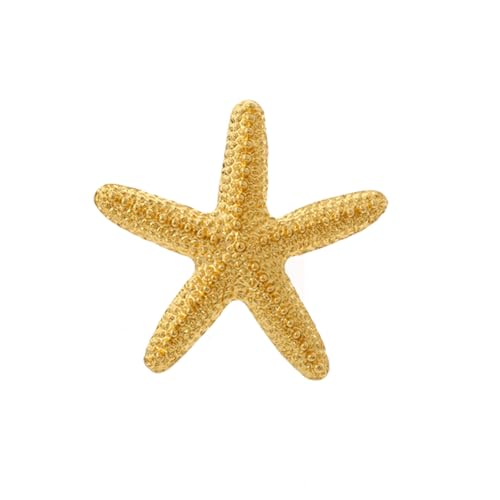 Image of Charm Starfish Brooch Pin for Women Fashion Chunky Plated Gold Sea Star Lapel Pin Summer Ocean Beach Jewelry Gifts