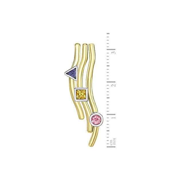 Carissima Gold Collana con Pendente da Donna in Oro Giallo 9K (375) con Tormalina con Quarzo Citrino e Lolite, 46 cm