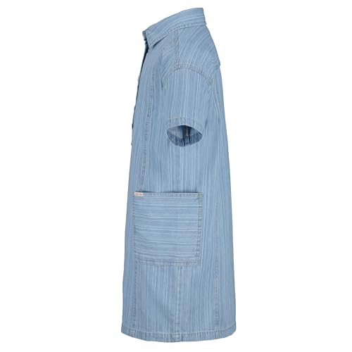 Image of Calvin Klein Girls' Short Sleeve Lightweight Chambray Denim Shirt Dress
