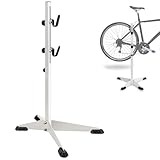 Eastbury 自転車 メンテナンススタンド 自転車 スタンド フック掛け式 倒れない 自転車用ワークスタンド 高さ調整可能 自転車 作業スタンド 自転車スタンド 縦横置き 18～29インチ対応 安定感 自転車用スタンド サビ防止 駐輪用 タイヤ交換用 清掃用 コンパクト ロードバイク クロスバイク ディスプレイスタンド 自転車用ディスプレイスタンド (ホワイト)