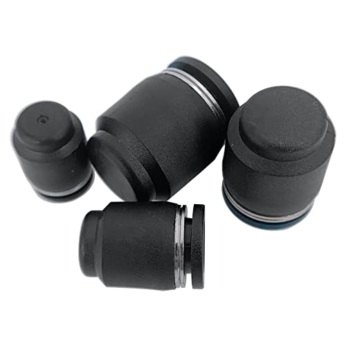 Jienk 20Pcs Pneumatic Cap Style Plug Fitting, Push-To-Connect Fitting Plug For 1/4 5/16 3/8 1/2 Tube Air Line Fittings #TOP3