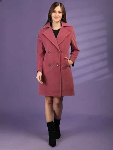 Image of PLAGG Women's Notched Lapel Long Overcoat