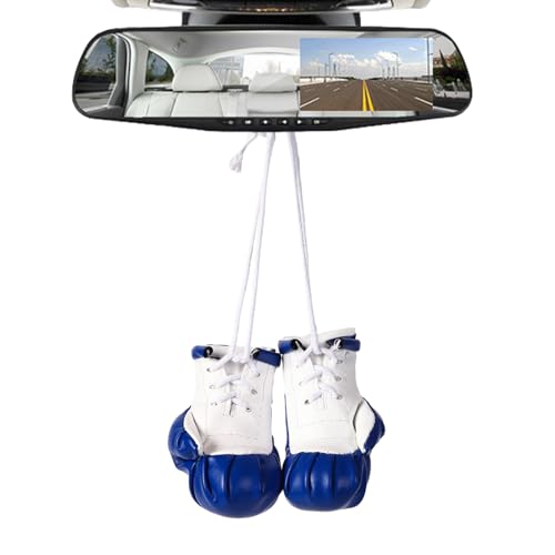 Rurunklee Cintre de miroir de voiture pour gants de boxe, gants de boxe pour voiture | Pendentif gants de boxe en cuir PU,Accessoires décoratifs...